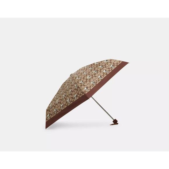 NWT CBS80 Coach X Peanuts Uv Protection Mini Umbrella In Signature Snoopy Print - Picture 1 of 6